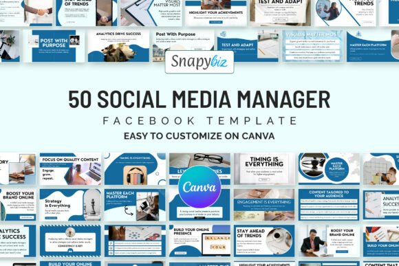 Download Social Media Manager FB Canva Templates - Social Collection
