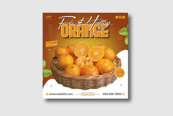 Download Fresh Orange Sale Social Media Post - Social Collection