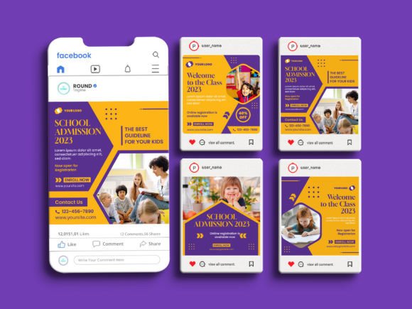 Download School Admission Social Media Bundle - Social Collection