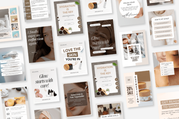 Download Skincare Canva Social Media Bundle - Social Collection