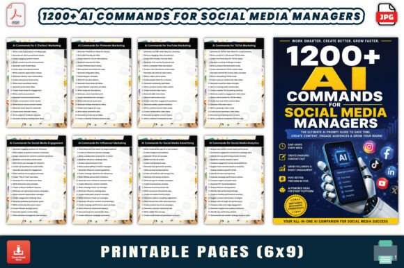 Download 1200+ AI Commands for Social Media Manag - Social Collection
