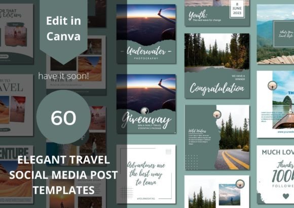 Download 60 Elegant Travel Social Media Templates - Social Collection