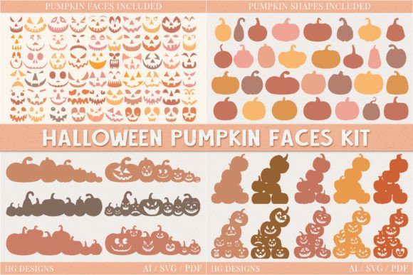 Download Pumpkin Faces Halloween Kit - Premium Resources