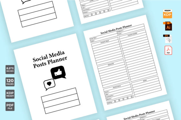 Download Social Media Post Planner KDP Interior - Social Collection
