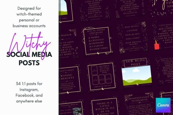 Download Daily Witch Canva Social Templates - Social Collection