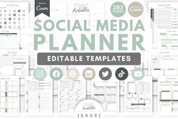 Download Social Media Planner Canva Templates 6 - Social Collection