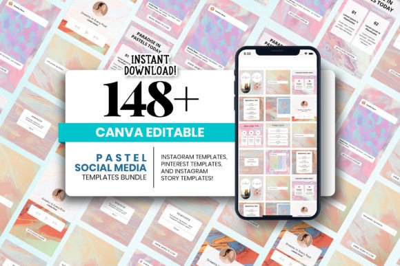 Download Pastel Social Media Canva Temp Bundle - Social Collection